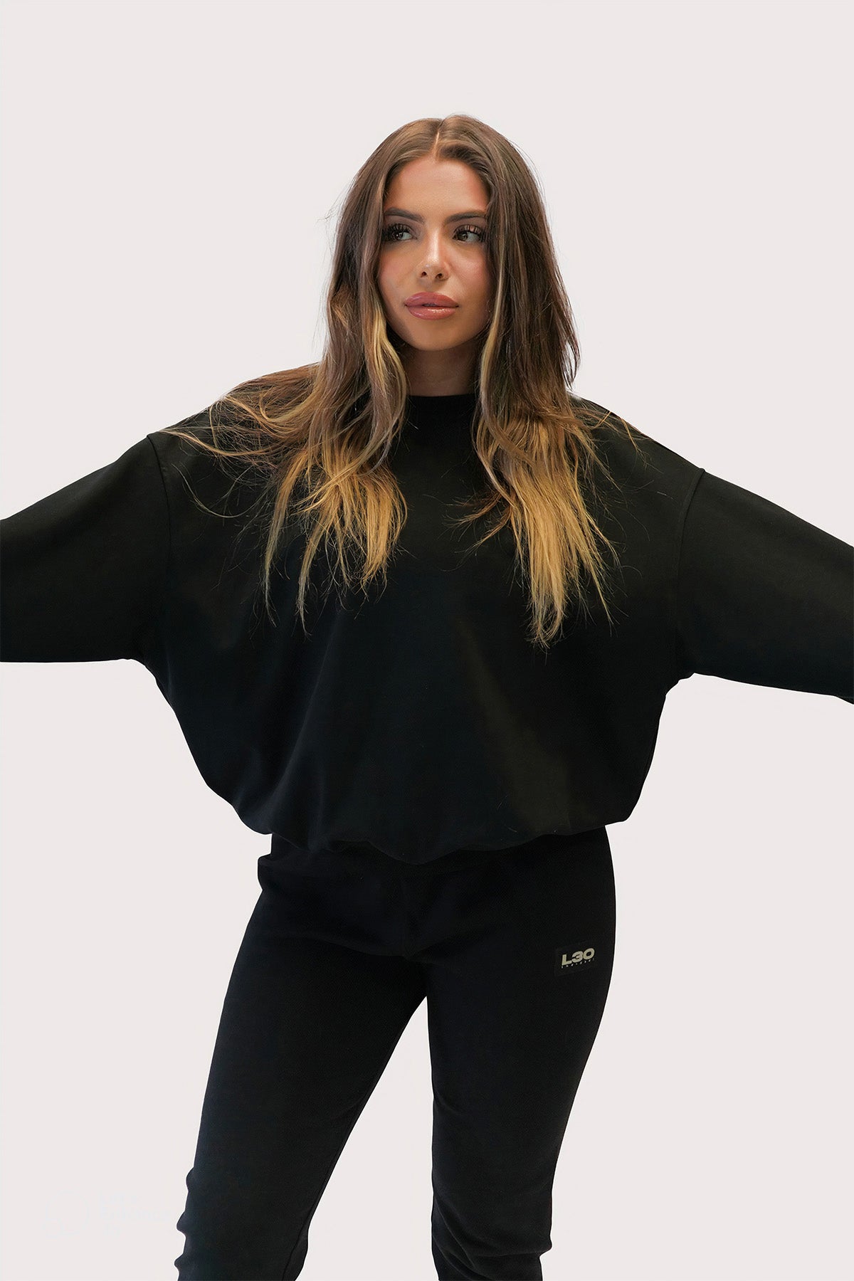 Drop Shoulder Crew Neck Sweatshirt