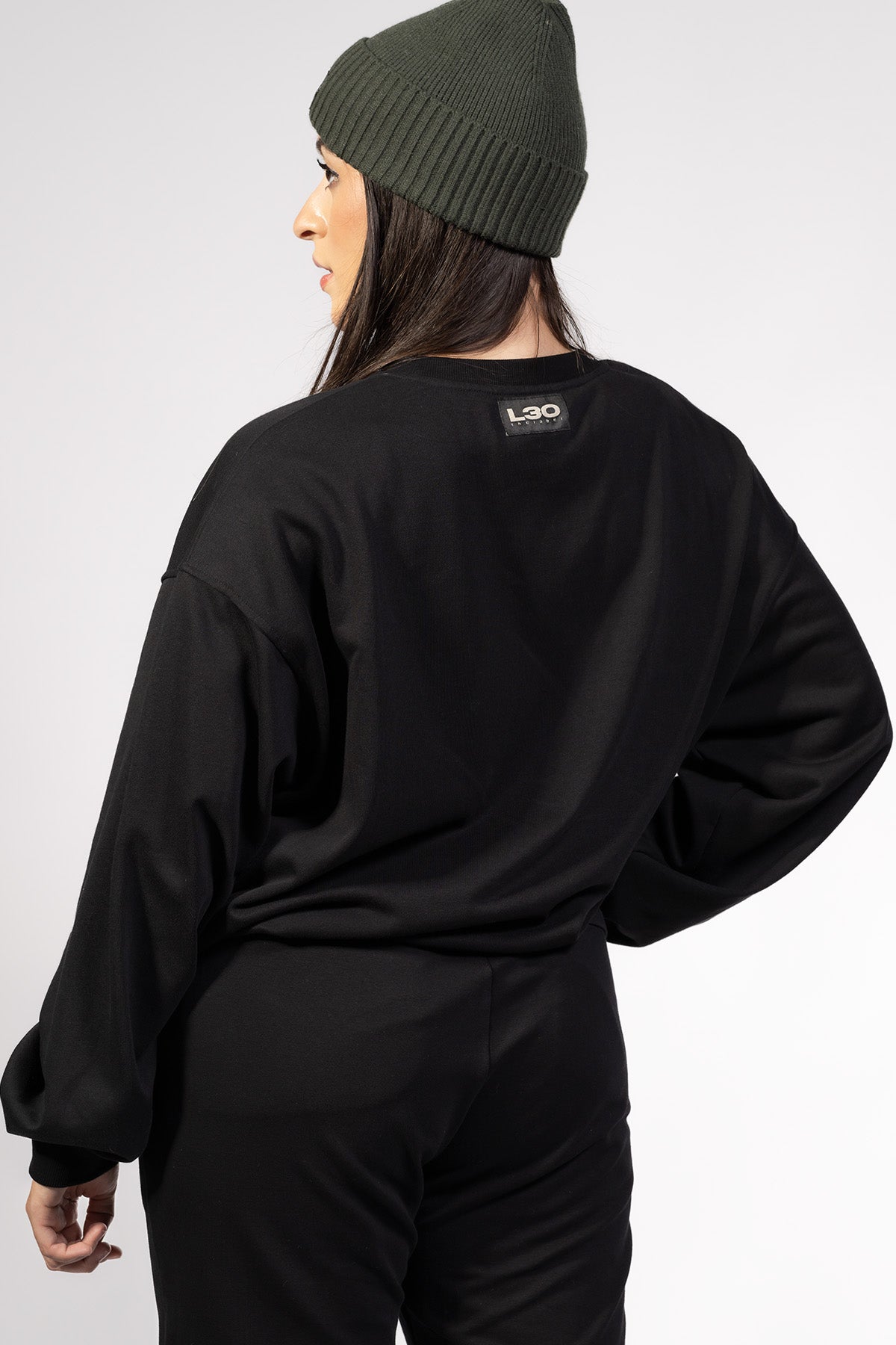 Drop Shoulder Crew Neck Sweatshirt