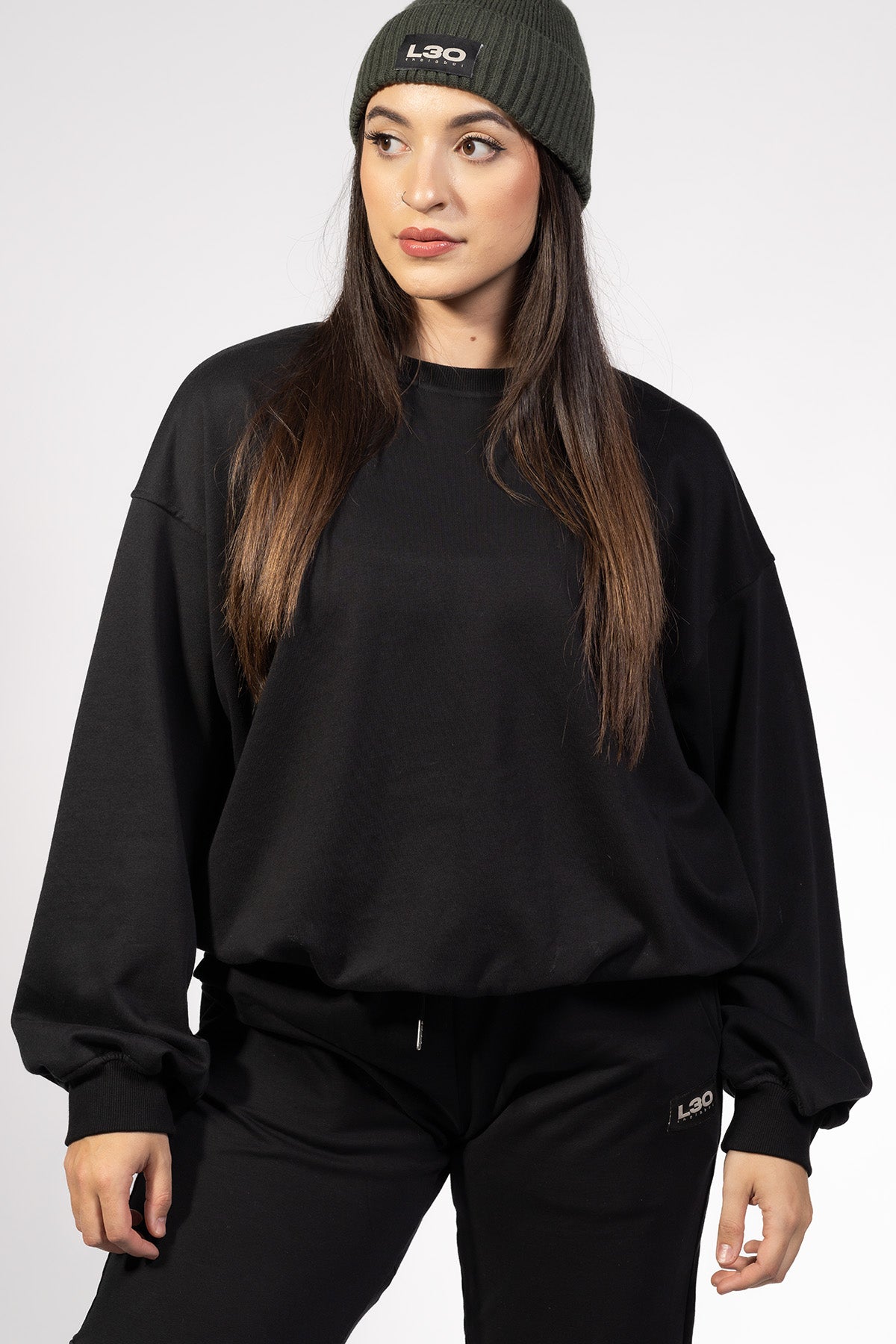 Drop Shoulder Crew Neck Sweatshirt