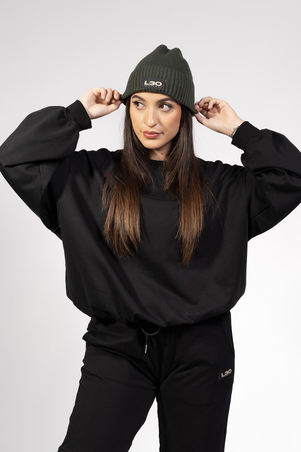 Drop Shoulder Crew Neck Sweatshirt