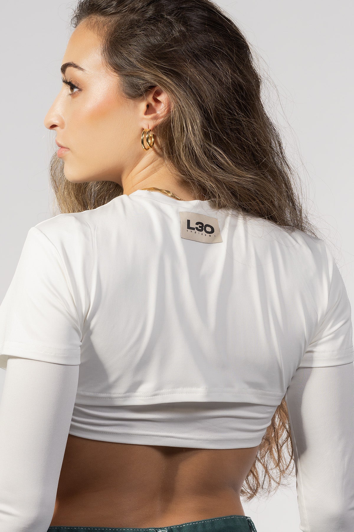 Long Sleeve Layered Crop Top