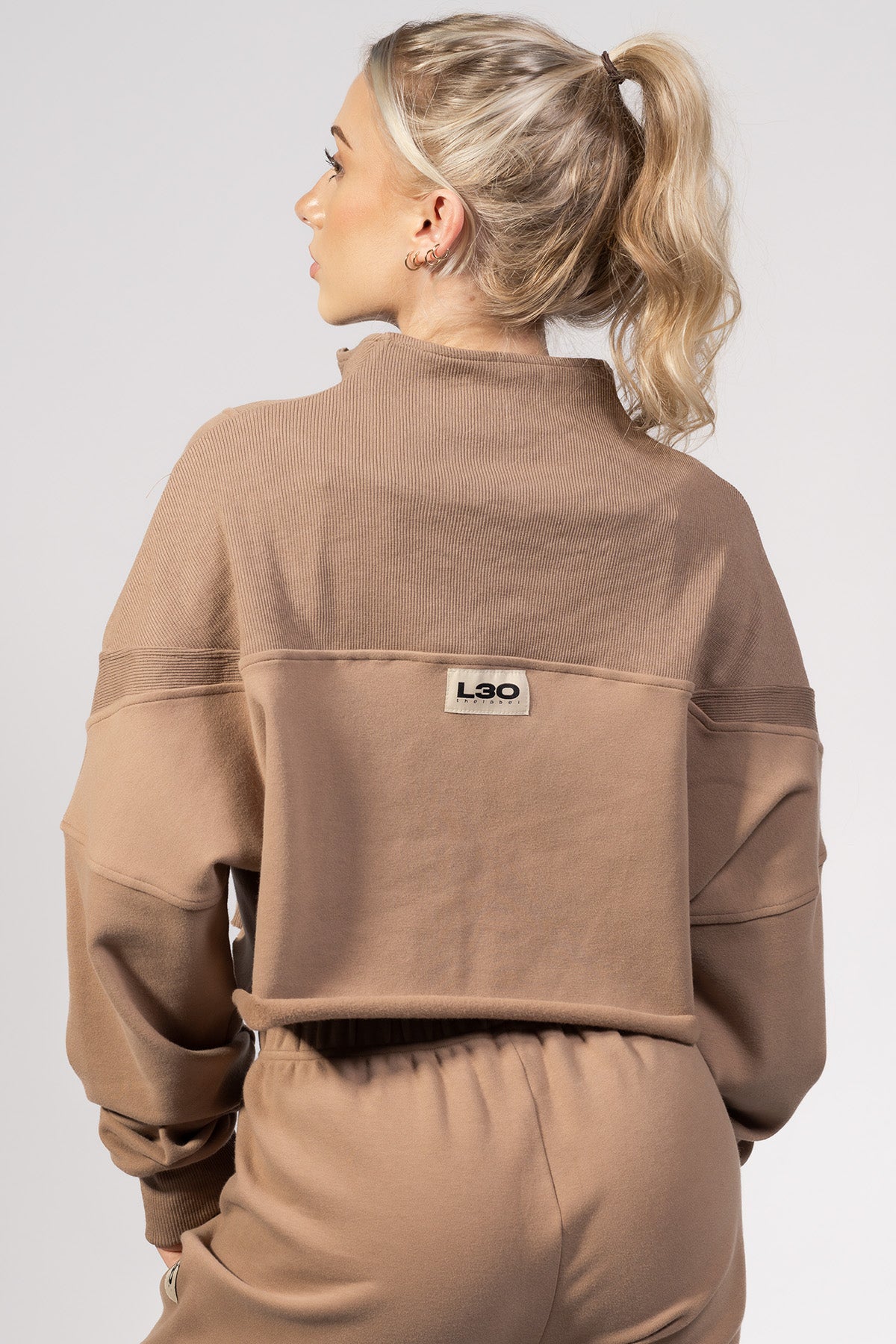 Half-Zipped Cropped Sweatshirt